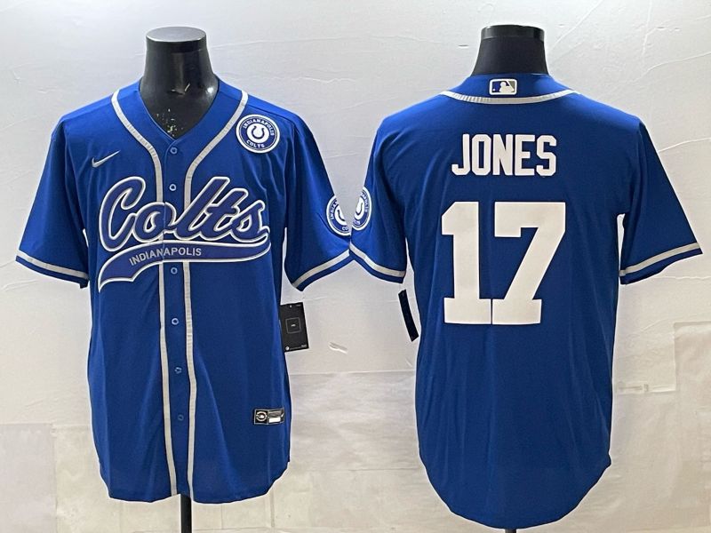 Men 2025 Indianapolis Colts #17 Jones blue Joint Name Nike Limited NFL Jersey 005->indianapolis colts->NFL Jersey